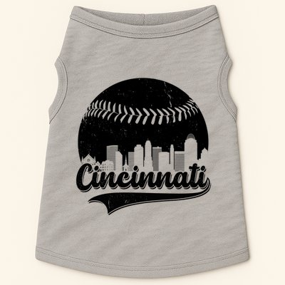 Cincinnati Baseball City Skyline Doggie Tank
