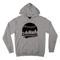 Cincinnati Baseball City Skyline Hoodie