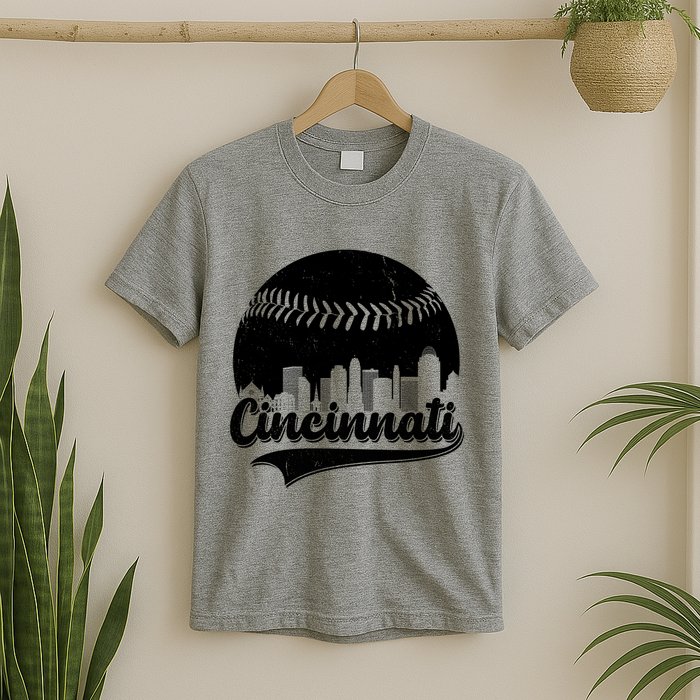 Cincinnati Baseball City Skyline T-Shirt