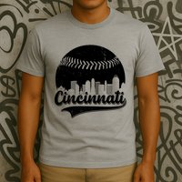 Cincinnati Baseball City Skyline T-Shirt