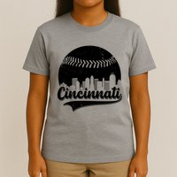 Cincinnati Baseball City Skyline T-Shirt