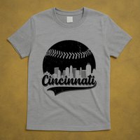 Cincinnati Baseball City Skyline T-Shirt