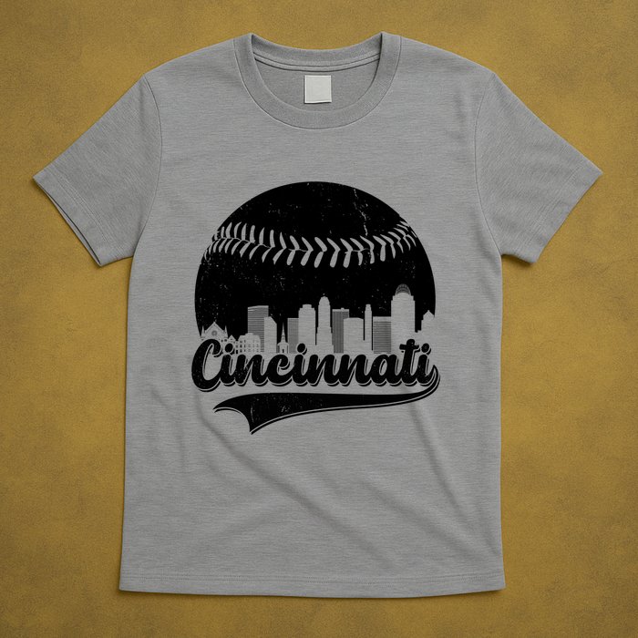 Cincinnati Baseball City Skyline T-Shirt