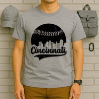 Cincinnati Baseball City Skyline T-Shirt