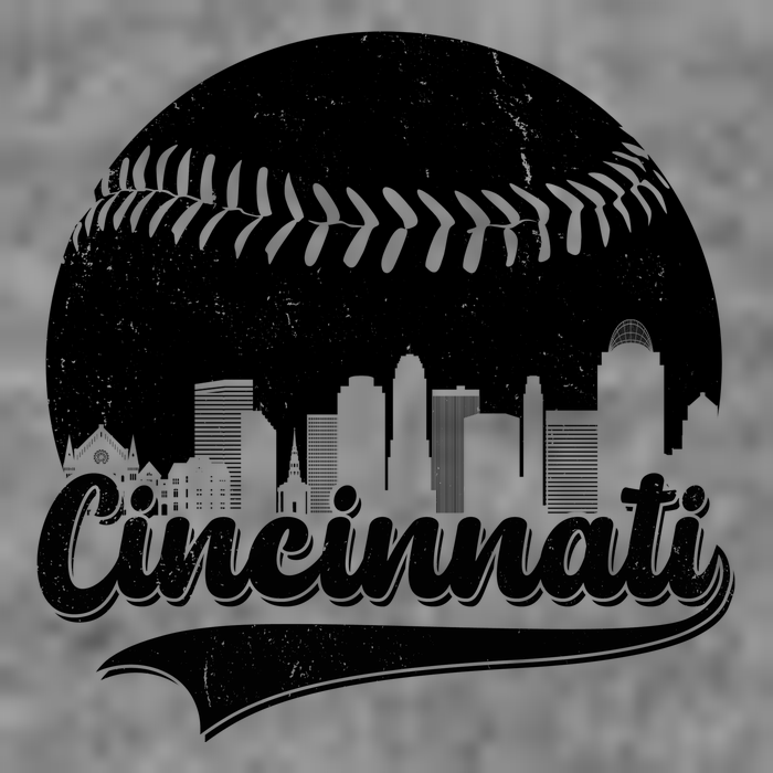 Cincinnati Baseball City Skyline T-Shirt