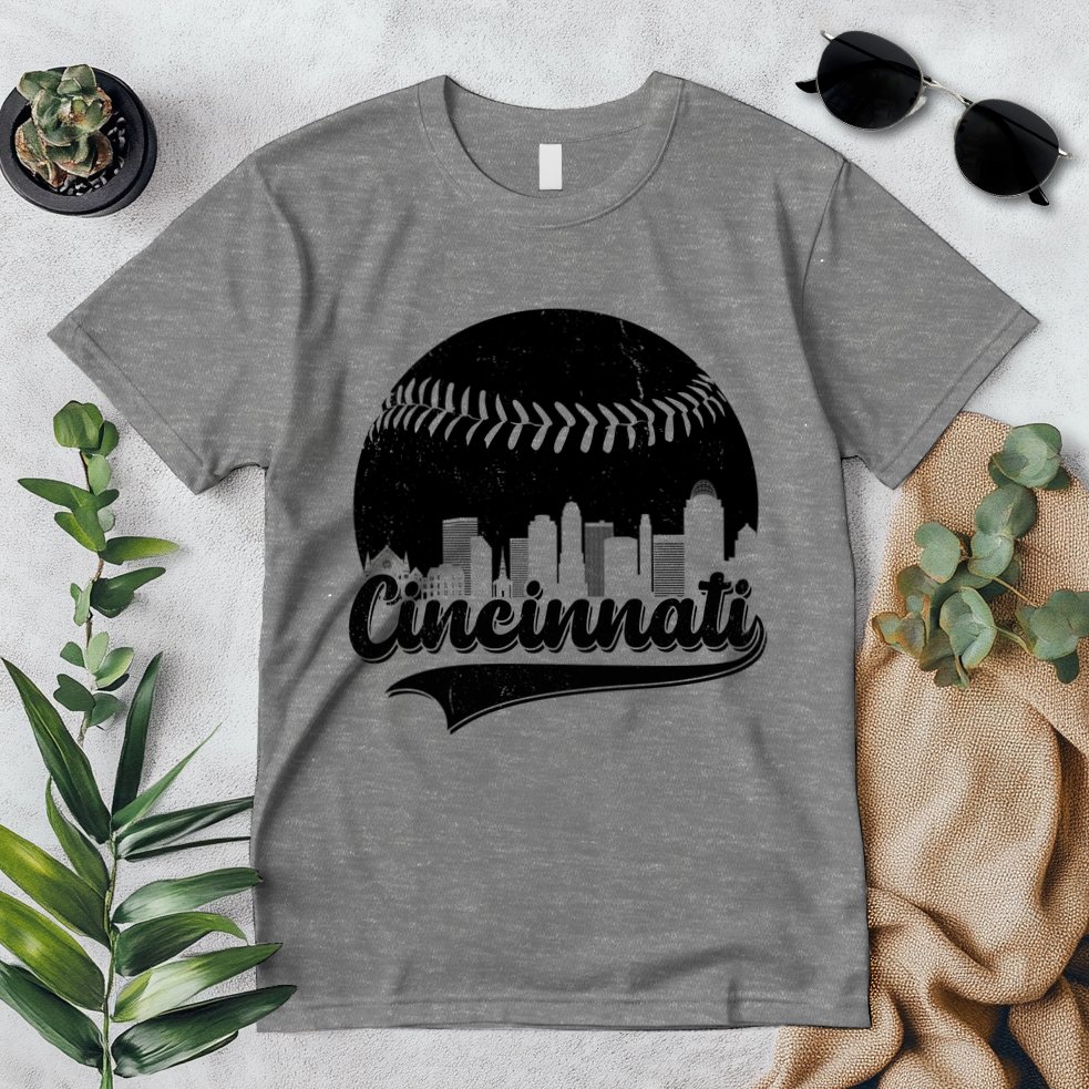 Cincinnati Baseball City Skyline Premium T-Shirt