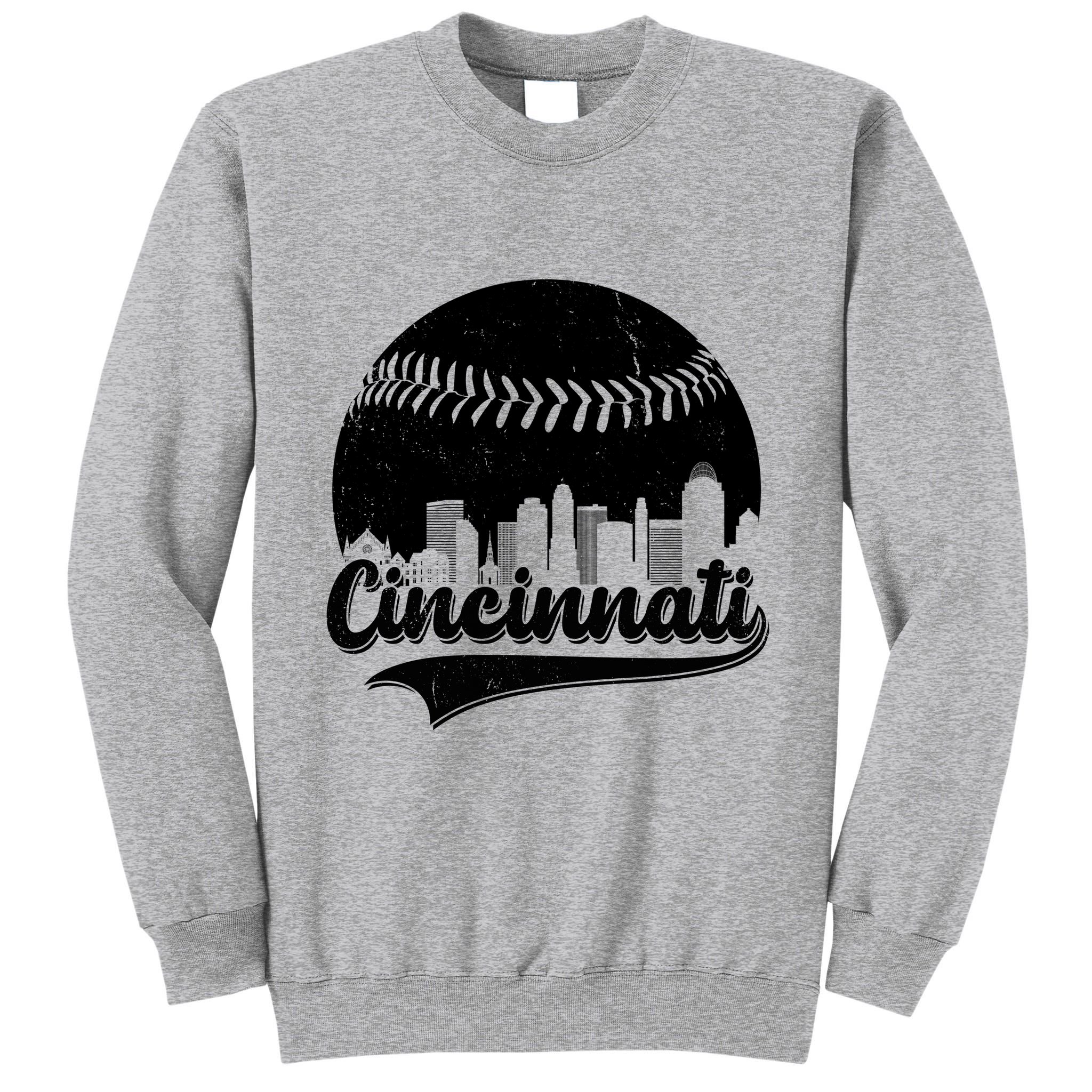 Cincinnati Baseball City Skyline Tall Sweatshirt