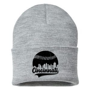 Cincinnati Baseball City Skyline Sustainable Knit Beanie