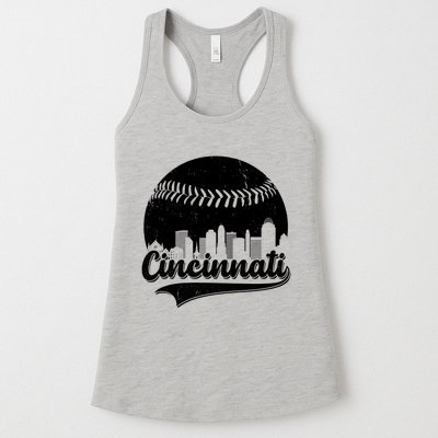 Cincinnati Baseball City Skyline Womens Tank Top