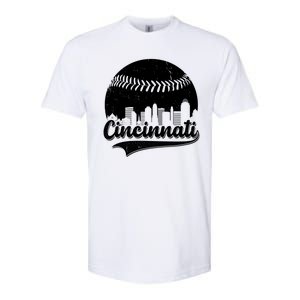 Cincinnati Baseball City Skyline Softstyle CVC T-Shirt