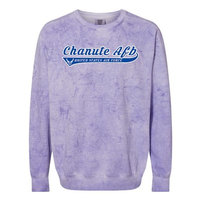 Chanute Base Chanute Afb Illinois Il Vintage Colorblast Crewneck Sweatshirt