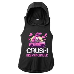 Crush Breast Cancer Awareness Monster Truck Ladies PosiCharge Tri-Blend Wicking Draft Hoodie Tank