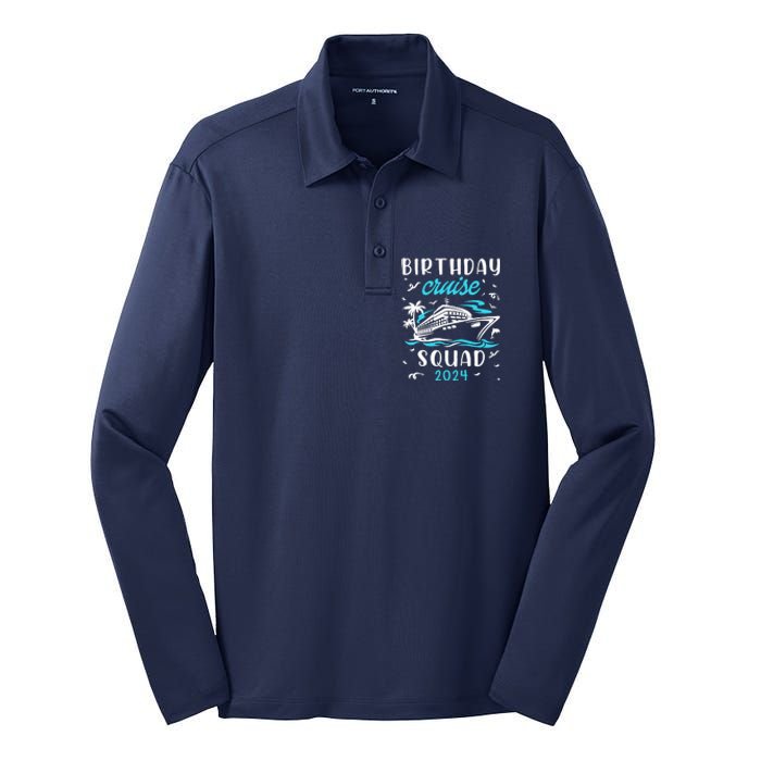 Cruise Bday Silk Touch Performance Long Sleeve Polo