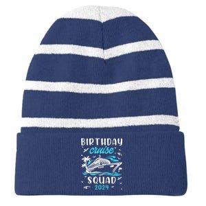 Cruise Bday Striped Beanie with Solid Band