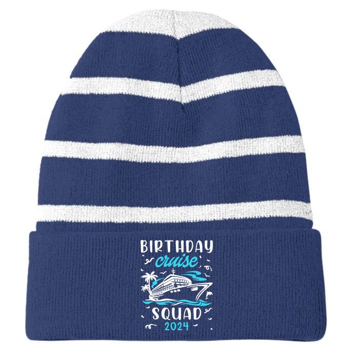 Cruise Bday Striped Beanie with Solid Band