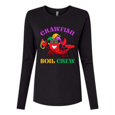 Crawfish Boil Crew Funny Mardi Gras Carnival New Orleans Cute Gift Womens Cotton Relaxed Long Sleeve T-Shirt