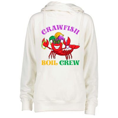 Crawfish Boil Crew Funny Mardi Gras Carnival New Orleans Cute Gift Womens Funnel Neck Pullover Hood