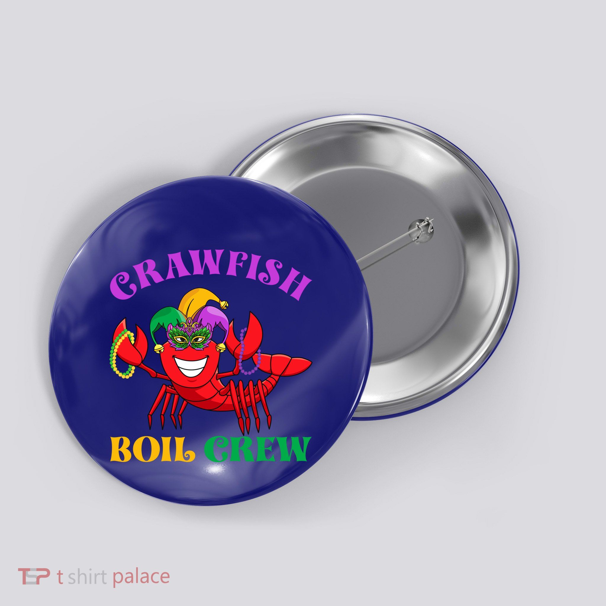 Crawfish Boil Crew Funny Mardi Gras Carnival New Orleans Cute Gift Button