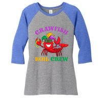 Crawfish Boil Crew Funny Mardi Gras Carnival New Orleans Cute Gift Women's Tri-Blend 3/4-Sleeve Raglan Shirt