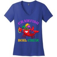 Crawfish Boil Crew Funny Mardi Gras Carnival New Orleans Cute Gift Women's V-Neck T-Shirt