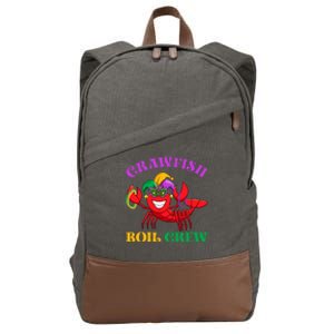 Crawfish Boil Crew Funny Mardi Gras Carnival New Orleans Cute Gift Cotton Canvas Backpack