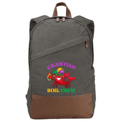 Crawfish Boil Crew Funny Mardi Gras Carnival New Orleans Cute Gift Cotton Canvas Backpack
