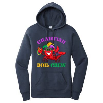 Crawfish Boil Crew Funny Mardi Gras Carnival New Orleans Cute Gift Women's Pullover Hoodie