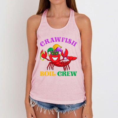 Crawfish Boil Crew Funny Mardi Gras Carnival New Orleans Cute Gift Women's Knotted Racerback Tank