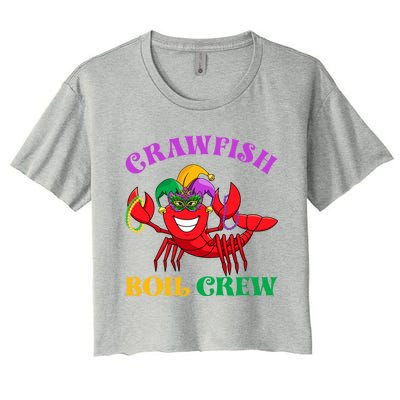 Crawfish Boil Crew Funny Mardi Gras Carnival New Orleans Cute Gift Women's Crop Top Tee