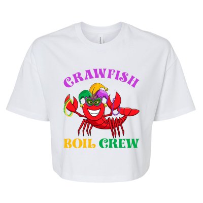 Crawfish Boil Crew Funny Mardi Gras Carnival New Orleans Cute Gift Bella+Canvas Jersey Crop Tee