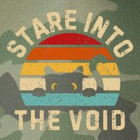 Cute Black Cat Stare Into The Void Legacy Tie Dye Trucker Hat