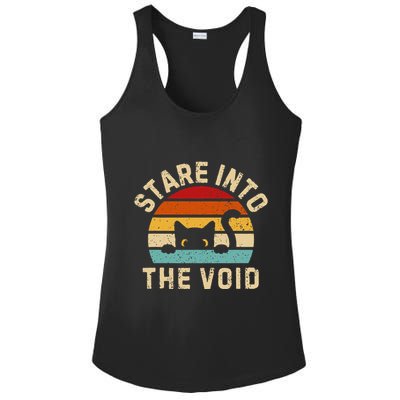 Cute Black Cat Stare Into The Void Ladies PosiCharge Competitor Racerback Tank
