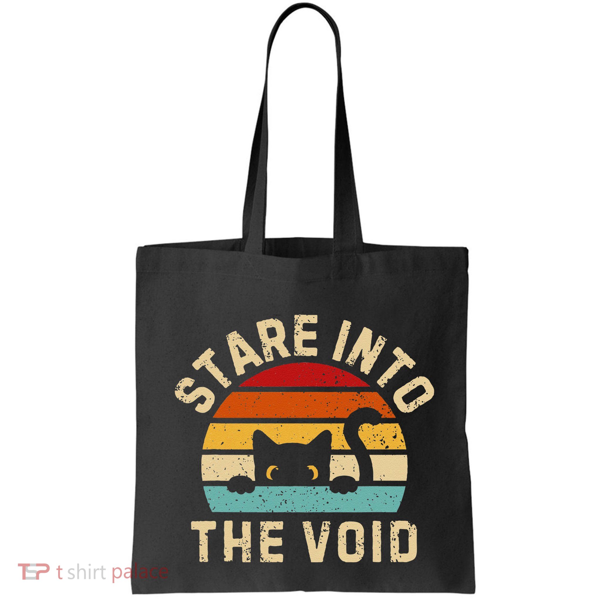 Cute Black Cat Stare Into The Void Bag