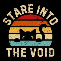 Cute Black Cat Stare Into The Void Poster