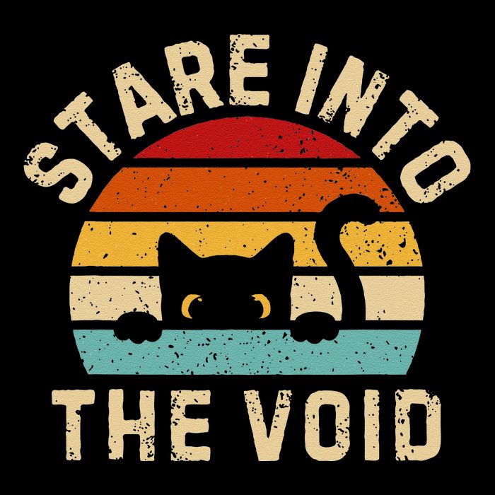 Cute Black Cat Stare Into The Void Poster