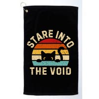Cute Black Cat Stare Into The Void Golf Towel