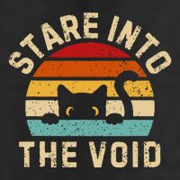 Cute Black Cat Stare Into The Void Golf Towel