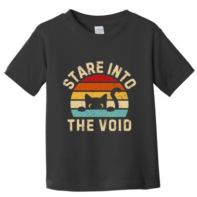 Cute Black Cat Stare Into The Void Toddler T-Shirt