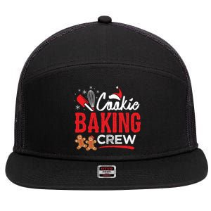 Cookie Baking Crew Family Christmas Holiday Cool Gift 7 Panel Mesh Trucker Snapback Hat