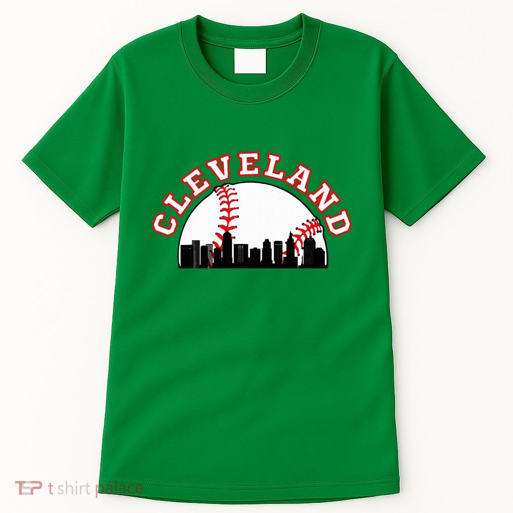 Cleveland Baseball Cleveland Oh Cityscape Cle Skyline Tall T-Shirt