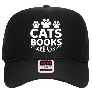 Cats Books High Crown Mesh Back Trucker Hat