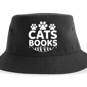 Cats Books Sustainable Bucket Hat