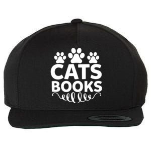 Cats Books Wool Snapback Cap