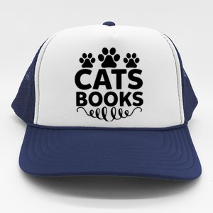 Cats Books Trucker Hat