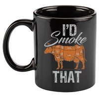 Chef Butcher Cook BBQ Cow Beef Funny Sayings Meat Lover Fan 11oz C Handle Ceramic Mug