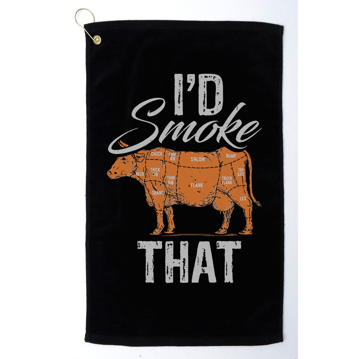 Chef Butcher Cook BBQ Cow Beef Funny Sayings Meat Lover Fan Golf Towel