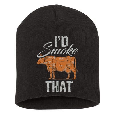 Chef Butcher Cook BBQ Cow Beef Funny Sayings Meat Lover Fan Short Acrylic Beanie