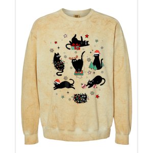 Christmas Black Cats Colorblast Crewneck Sweatshirt