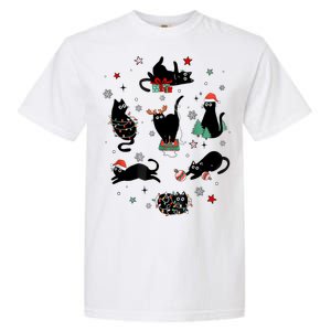 Christmas Black Cats Garment-Dyed Heavyweight T-Shirt