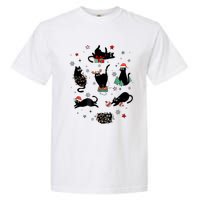 Christmas Black Cats Garment-Dyed Heavyweight T-Shirt